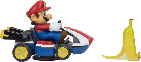 Super Mario Spin Out MarioKart Mario Racer Vehicle with 360 Spins, Wind Up and Go! includes One 2.5” Mario Action Figure...