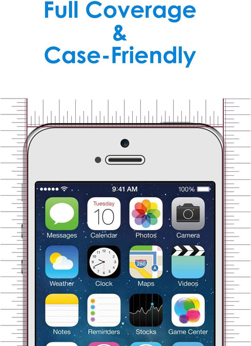 JETech Screen Protector for iPhone 5s/5c/5/SE 2016, Tempered Glass Film, 2-Pack...