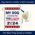 Donald Trump 2024 Garden Flag 12.5x18 Inch,Dog is Wating for Trump 2024 Garden Flag,Vote Trump for President 2024 President Small Double Sided Gar...