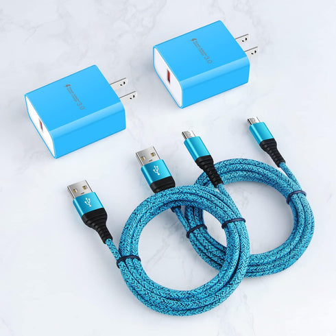 18W QC3.0 Fast Wall Charger Plug for Android Phone Fast Charging for Fire Tablet, Kindle, Samsung Galaxy J3 J5 J7 J8 S7 S6, PS4 Xbox LG K40 K20, M...