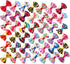 100pcs Pet Dog Bows, Bulk Dog Hair Accessories Bows with Rubber Bands 1.37x0.98 inch, Handmade Yorkie Dog Hair Grooming Small Size Bows, Mix Puppy...