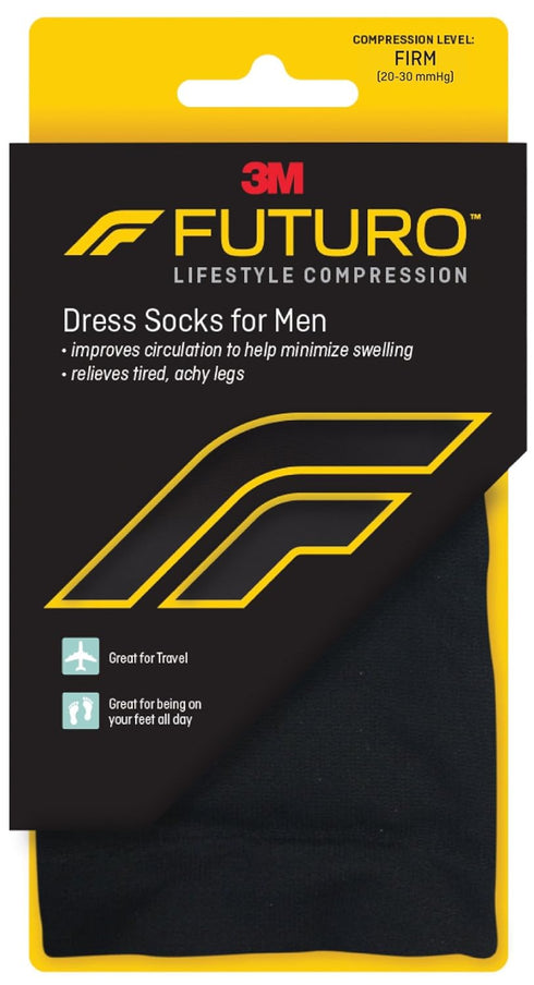 Futuro Mens Dress Socks, Black, 71036blen, Large...