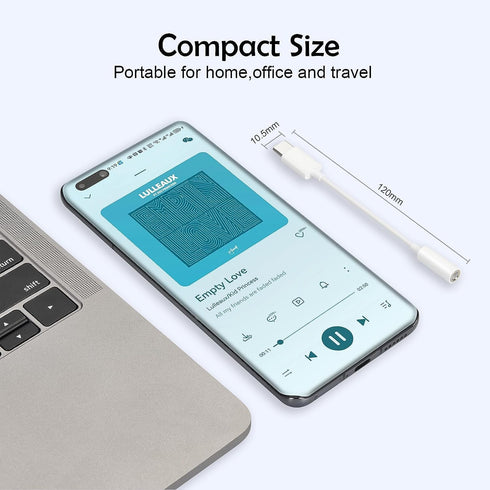 Lezaface USB-C to 3.5mm Female Headphone Jack Adapter, 2Pack, Compatible with iPhone 15/15 Plus/15 Pro/15 Pro Max......