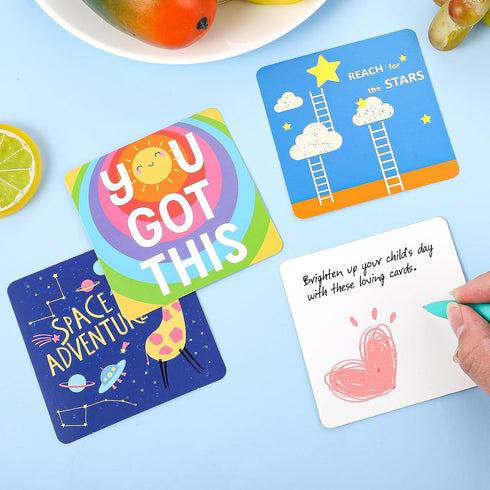 Giantree 60 Pcs Joke Cards for Kids Lunchbox, Cute Kids Lunch Box Notes Inspirational and Motivational Lunchbox Notes for Boys Girls Students Picn...