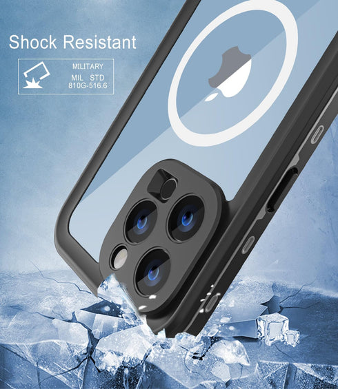 Design for iPhone 14 Pro Max Waterproof Case, Full Body Shockproof Case Dust Proof Phone Case Cover with Screen Protector (iphone 14 Pro Max 6.7‘’...