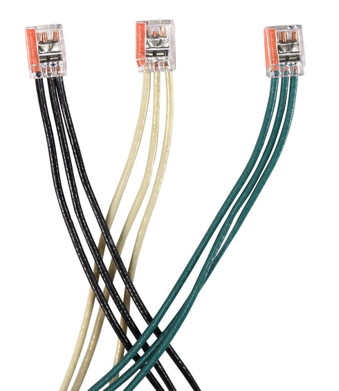 Push-in Electrical Connector, 22-12 AWG Solid, 3-Port, 50-Pack...