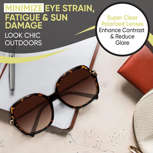 Yogo Vision Polarized Sunglasses for Women Square Classic Trendy Stylish Sun Glasses 100% UV Protection...