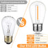 Mlambert LED String Light Bulbs, Shatterproof Outdoor S14 Replacement Light Bulb 2200K, Waterproof 1W LED Edison Bulbs Equal to 11W,Not Solar,15Pa...