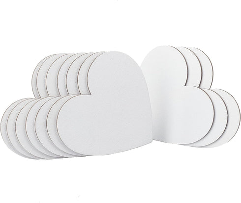 NBEADS 12 Pcs Heart Painting Canvas Panels, 5.9inch Blank Canvas Drawing Boards for Oil & Acrylic Painting Students Artist Hobby Painters and Begi...