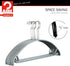 Mawa by Reston Lloyd Non Slip Metal Clothing Hanger, Smooth Shoulder Support with Skirk Hooks/Pant Bar, Model 42-U,Silver...