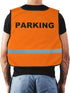 Neon Orange Parking Safety Vest - 100% Polyester, Lightweight, Adjustable, Reflective Stripe - Safety Vests for Maximum Visibility - XL...