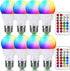 ILC RGB LED Light Bulb, Color Changing Light Bulb, 40W Equivalent, 450LM, 2700K Warm White 5W E26 Screw Base RGBW, Flood Light Bulb- 12 Color Choi...