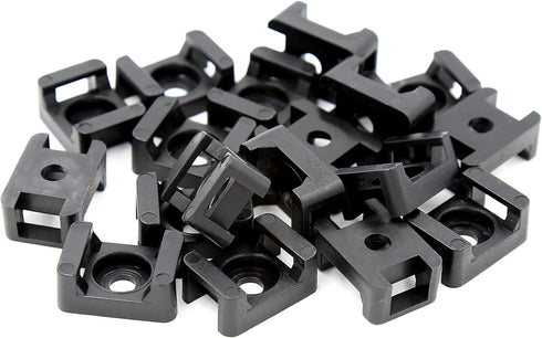 iexcell 100 Pcs Black 9 mm Cable Tie Base Saddle Type Mount Wire Holder...