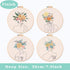 REEWISLY 4 pcs of Embroidery Starter kit with Patterns and Instructions, DIY Adult Beginner Cross Stitch Kits, Including 2 Plastic Embroidery Ring...