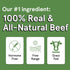 Real Meat Dog Treats - 4oz Bag of Bite-Sized Air-Dried Beef Jerky for Dogs - Grain-Free Jerky Dog Treats Made up of 95% Human-Grade, Free-Range, G...