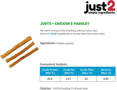Chicken & Parsley - 2.82 oz - Dehydrated Dog Treats, Only 2 Ingredients, All Natural, Reward & Training, This & That Canine Co....