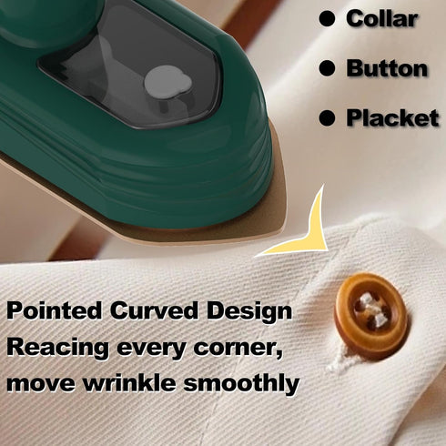 Portable Mini Travel Iron for Clothes, 180° Rotating Handheld Iron, 2 in 1 Small Size Ironing Machine for Dry and Wet Ironing for Business, Home, ...
