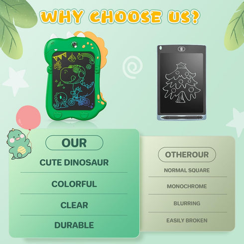Kizmyee LCD Writing Tablet for Kids,Toddler Toys for 3 4 5 6 Year Old Boys Girls, 8.5 inch Kids Toys Doodle Board, Dinosaur Toys Drawing Tablet...