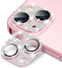 Goton Bling Metal Camera Cover for iPhone 15/15 Plus Camera Lens Protector, Tempered Glass Screen Protector Glitter Diamond Accessories for 15Plus...