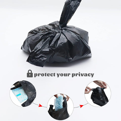 Personal Disposal Bags, 200 PCS Women Sanitary Disposal Bags Black Waste Bags for Sanitary Napkin...