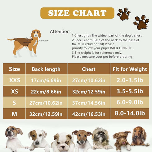 Dog Pajamas Spring Dog Sweaters for Small Dogs Girl Boy Chihuahua Clothes Lightweight Fleece Pet Jumpsuit Cat Onesie Clothing, XS, Beige...