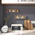 VAEHOLD Adhesive Acrylic Spice Rack with Nano Double Sided Tape Wall Mount Organizer Clear Wall Spice Rack With Shelf Ends for Kitchen Cabinet Doo...