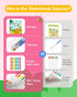 TECJOE Paint with Water Coloring Books for Toddlers, 26 Pages A to Z Animal Watercolor Paint Set with 3 Brushes, Mess Free Watercolor Painting Kit...