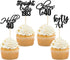 Gyufise 48 Pack Black Glitter Hello 40 Cupcake Toppers Glitter Forty Cheers to 40 Straight Outta 1983 Cupcake Picks for 40th Birthday Anniversary ...