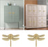 4PCS Dragonfly Knobs Handles Unique Dragonfly Shape Decorative Handles with Mounting Screws Furniture Hardware Accessories for Cabinet Wardrobe Dr...