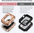 Tensea [2 in 1 for Waterproof Apple Watch Screen Protector Case Series 9 8 7 45mm Accessories, iWatch Hard Diamond Front & Back Bumper Case with T...