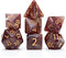 Gate Keeper Games and Dice: Aether Dice: Latte Dice - 7pc RPG Set, Brown & Cream Swirled w/ Holographic Glitter, 7 Resin Dice for Role Playing Gam...