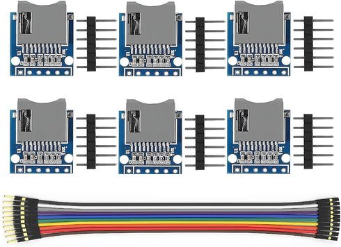 6Pcs Mini SD TF Card Module Support Micro SD Card, Micro SDHC Card for Arduino UNO R3 MEGA 2560 Due...