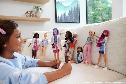 Barbie Careers Fashion Doll & Accessory, Scientist with Blue Hair Wearing Lab Coat & Flats with Microscope...