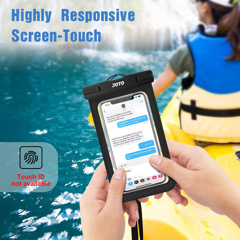 JOTO 6 Pack Universal Waterproof Phone Holder Pouch, IPX8 Underwater Case Cell Phone Dry Bag for iPhone 14 13 12 11 Pro Max Plus XS XR X 8 7, Gala...