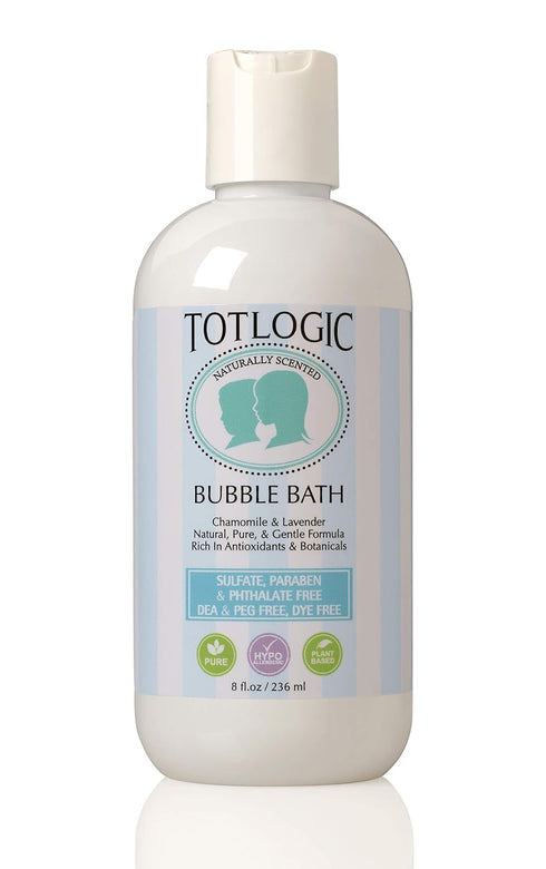 TotLogic Sulfate Free Bubble Bath - 8 oz, Original Scent, Gentle & Hypoallergenic, Rich in Antioxidants & Botanicals, No Parabens, No Phthalates, ...