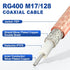 Eightwood N Male to N Male Jumper Low Loss RG400 Cable 12 inch for 4G LTE Antenna, WiFi Yagi Antenna, Router, Ham Radio...