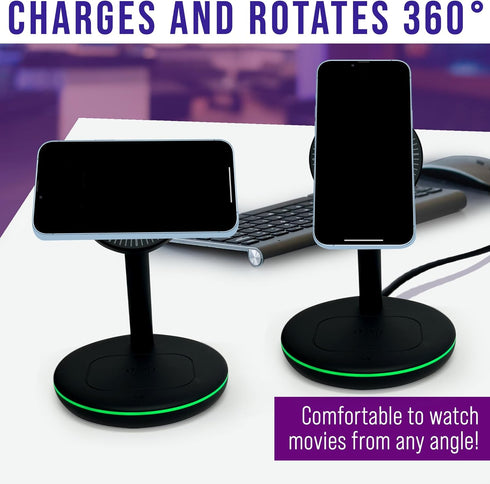 3 in 1 Magnetic Wireless Charging Station Fast Mag-Safe Charging Adapter Compatible with Apple Devices iPhone 15 14 13 12 Pro/Pro Max/Plus/Mini Ai...