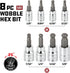 Powerbuilt 642402 SAE Wobble Ball Hex Bit Set, 8-Piece, Silver...