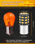Qoope BAU15S 7507 PY21W LED Bulbs Amber Yellow, Non-polarity 12-24V Super Bright for Turn Signal Tail Brake Lights (Pack of 4)...