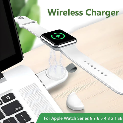 Wireless Charger for Apple Watch (2 Pack), USB Portable Magnetic Fast Charging Travel Car Chargers for iWatch Compatible with Series 9 8 7 SE 6 5 ...