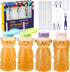 Special Supplies Honey Bear Straw Cup For Babies, 4-Pack, Fun Animal-Shaped Baby Led Weaning Training Drink for Straw Training and Weaning...