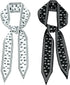 DOCILA Cool Black Skull Skinny Scarf For Women Chic White Skeleton Neck Scarves Silk Feeling Neckerchief Head Hair Handbag Wrist Band Wrap...