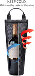 Tirrinia Insulated Wine Tote Carrier, Portable Single Wine Bottle Cooler Bag for Picnic Beach Party Travel -Good Gifts for Wedding Housewarming Wi...