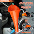 4PCS Long Neck Oil Funnel, Multi-Purpose Spill Saver Funnel, Plastic Funnel for Filling Automotive Oils Lubricants Engine Oils Water Diesel Fuel K...