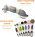 Magnetic Measuring Spoons Set - Stainless Steel Stackable Dual Sided Teaspoon Tablespoon for Measuring Dry and Liquid Ingredients, Measuring Spoon...
