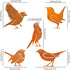 Rusty Bird Silhouette with Rusty Patina Birds Decoration Lifelike Metal Birds Garden Ornaments Silhouette Simulation Bird Figurine Rustic Outdoor ...