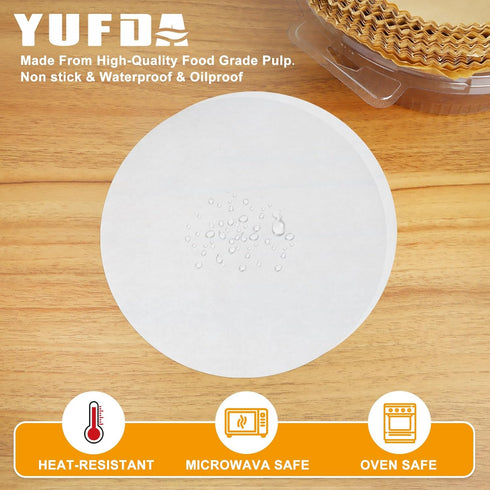 200Pcs-9 Inch Parchment Paper Rounds,Baking Parchment Paper, YUFDA Non-Stick Parchment Paper for Baking, Precut Round Parchment Paper for Tortilla...