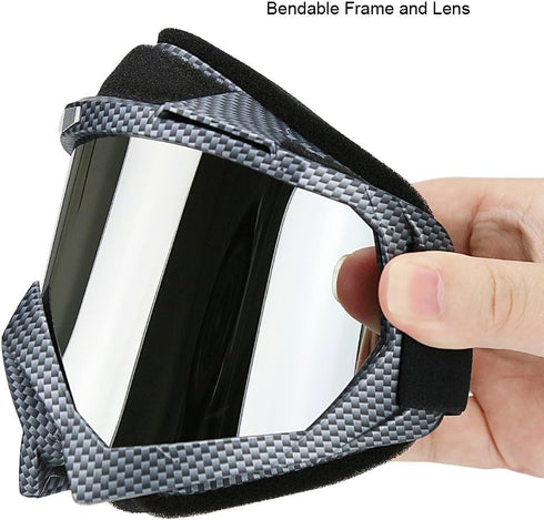 JAMIEWIN Professtional Adult Motorcycle Motocross Dirt Bike ATV Goggles OTG Goggle for Men Women Youth Kids (C86 Black Fiber)...