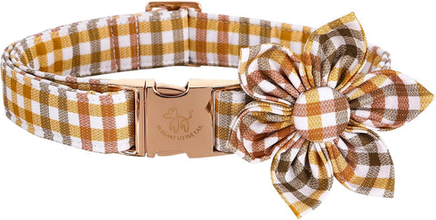 Elegant little tail Flower Dog Collar for Female or Male Dogs, Fall Pet Collar Adjustable Dog Collars with Flower Gift for Medium Dogs...
