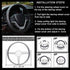 Valleycomfy Microfiber Leather Steering Wheel Cover Universal 15 inch (Black)...